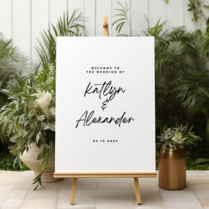 Whimsical Acrylic Welcome Board for Weddings