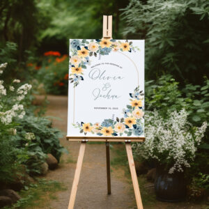 Acrylic Script Welcome Board for Weddings