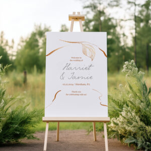 Rustic Acrylic Wedding Welcome Display