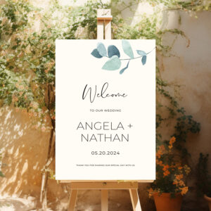 Modern Wedding Decor Welcome Sign