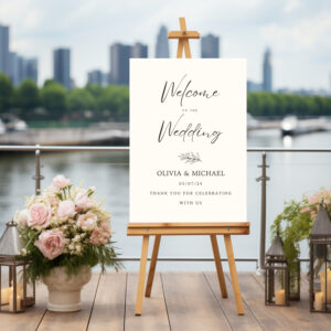 Delicate Acrylic Script Wedding Welcome Sign