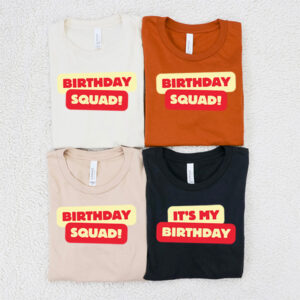 Red Flashing Birthday It’s My Birthday / Birthday Squad Shirt