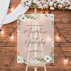 Romantic Acrylic Wedding Welcome Display