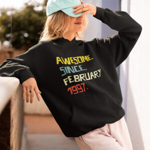 Funky Awesome Since Birthday Hooded Sweatshirt