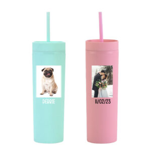 Personalized 16oz Tumbler with Lid and Straw