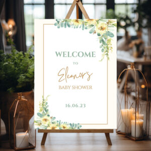 Charming Baby Shower Acrylic Welcome Sign