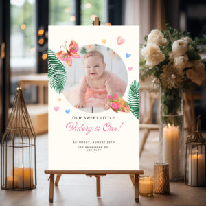 Celebratory 1st Birthday Acrylic Welcome Sign