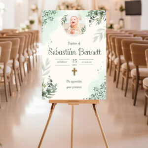 Cheerful Acrylic Welcome Sign for Baptism