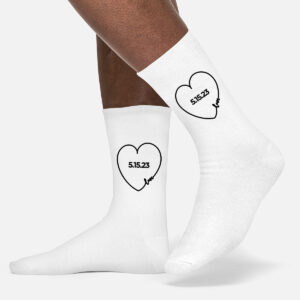 Heart Printed Socks for Birthday, Prom, Wedding, and More